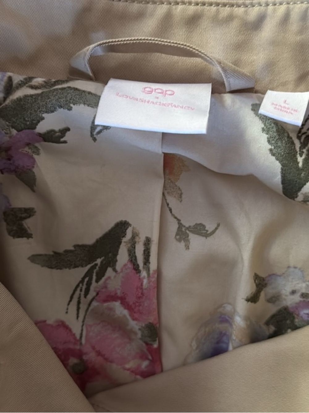 GAP x Love Shack Fancy Beige Trench Coat - Picture 6 of 6